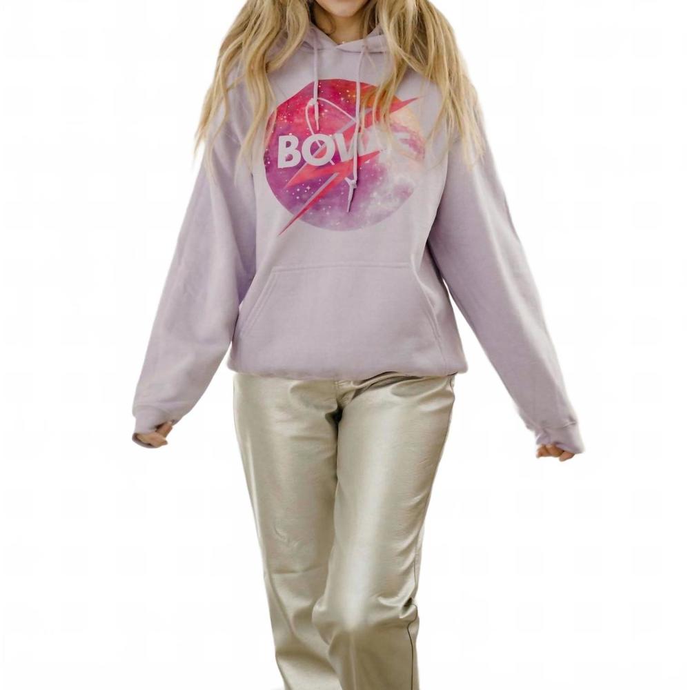 NEW LIVYLU david bowie starman hoodie in orchid